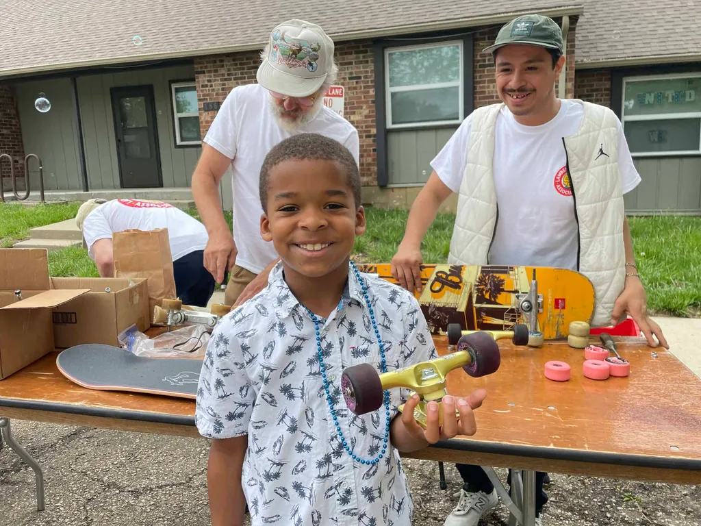 Skaters at the 2024 Build-a-Board event